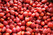A bunch of strawberries with selective focus
