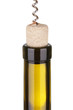 The process of opening a bottle of wine corkscrew