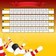 Bowling Scoreboard. Template for Your Text