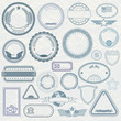 Ilustración: Empty Template of Rubber Stamps Empty Template of Rubber Stamps