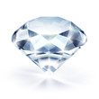 Diamond with reflection isolated on white - eps10