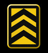 Yellow and black arrow