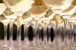 Photo: Glasses with wine on table Glasses with wine on table