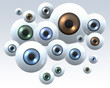 canvas print picture - Augen freischwebend