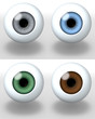 canvas print picture - Augen Set hell