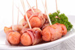 Photo: sausage rolled with bacon sausage rolled with bacon