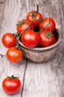 Cherry tomatoes on wooden table