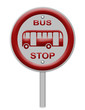 Bus Stop Sign on post pole