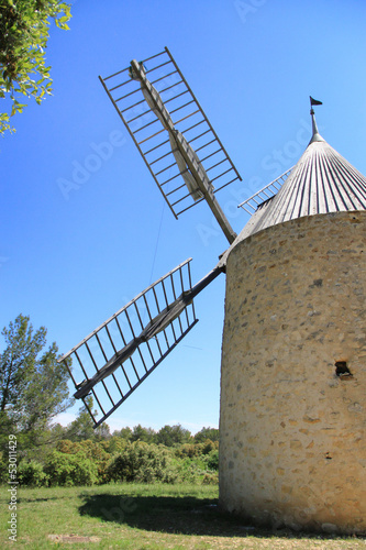 Photo: windmill in Venejan, south of France windmill in Venejan, south of France