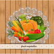 Vector: Fresh vegetables for your design. Vintage collection Fresh vegetables for your design. Vintage collection