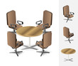 Round table with chairs