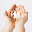 man hands with paper men