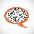 Mechanical Wheels Speech Bubble