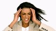 Video: Businesswoman angrily shaking her head Businesswoman angrily shaking her head