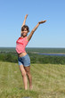 woman on the field