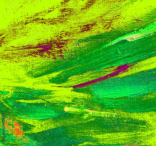 Illustration: abstract yellow green painting by oil on canvas abstract yellow green painting by oil on canvas