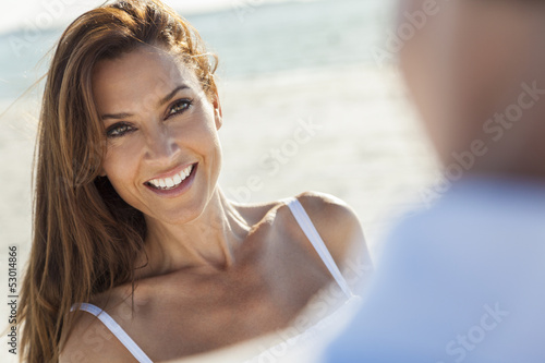 Photo: Middle Aged Man Woman Couple At Beach Middle Aged Man Woman Couple At Beach
