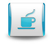 Light Blue 3D Effect Icon "Coffee Shop"