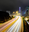 Traffic on highway at night