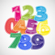Fun numbers scratched vector font. Use for design.