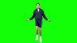 Young man training with a skipping rope