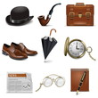 Vector retro man's accessories