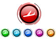 arrivals vector glossy web icon set