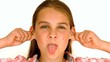 Girl sticking out her tongue
