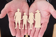 Male Hand Holding  Family Cutout Shape