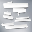 Vector: White vector paper banners for your text White vector paper banners for your text
