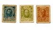 Russian stamps, used as paper money