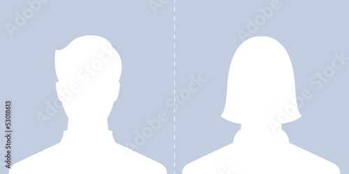 Vector: male and female profile picture male and female profile picture