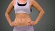 Fit brunette turning in sportsbra