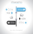 Infographic design template with paper tags