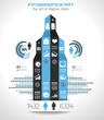 Infographic design template with paper tags