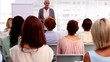 Businesswoman giving presentation to other businesswomen