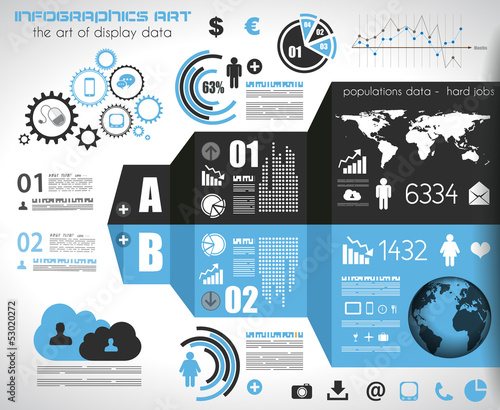 Vector: Infographic elements - set of paper tags, Infographic elements - set of paper tags,