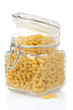 raw pasta on white