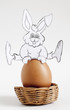 lapin et oeuf de pâques