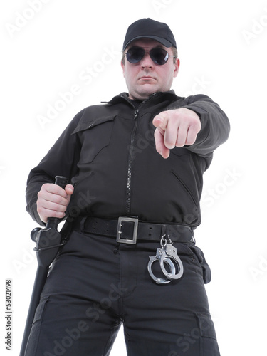 Photo: Ordering policeman Ordering policeman
