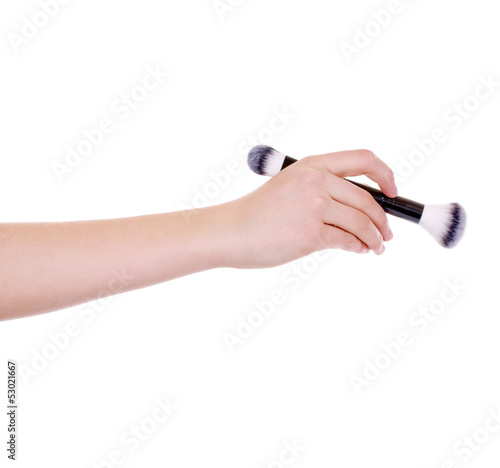 Photo: Hand mit Pinsel Hand mit Pinsel