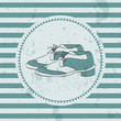 Retro card with male shoes