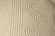 Zen Garden With Raked Sand Clo...
