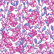 Vector: Vector vibrant field flowers seamless pattern background with Vector vibrant field flowers seamless pattern background with