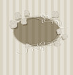 Vektor: congratulation vintage background with flowers and a round frame congratulation vintage background with flowers and a round frame