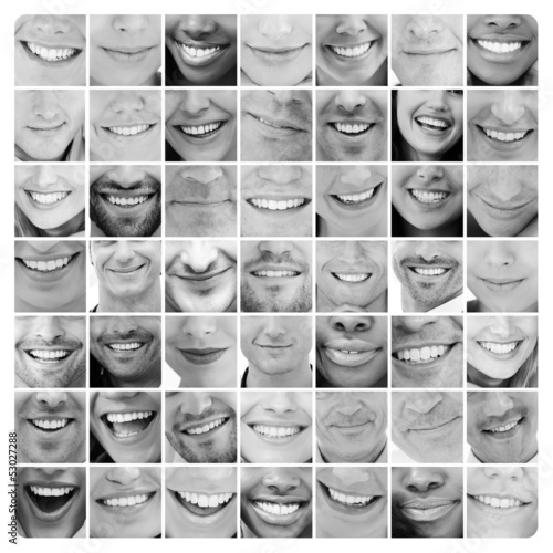 Photo: Collage of bright smiles Collage of bright smiles