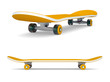 Orange skateboard