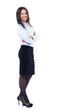 Business woman standing in full length isolated