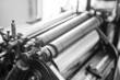 Photo: Close up of an old printing machine Close up of an old printing machine