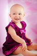 portrait of happy adorable baby girl